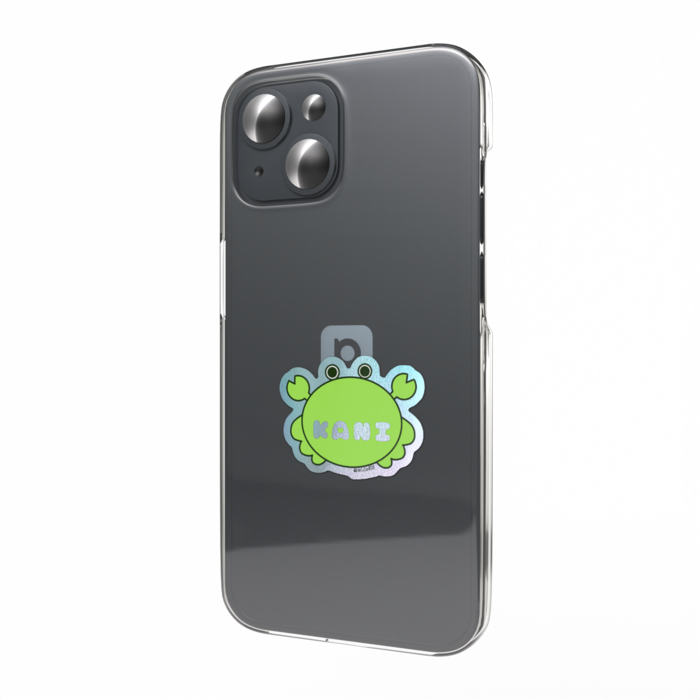 かにステッカー(黄緑)