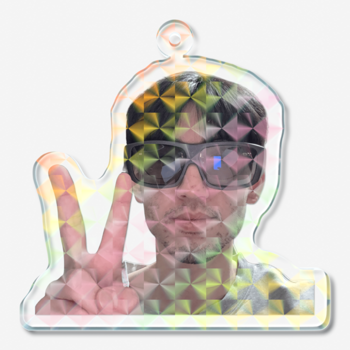 ホログラムアクリルキーホルダー - 50 × 50mm