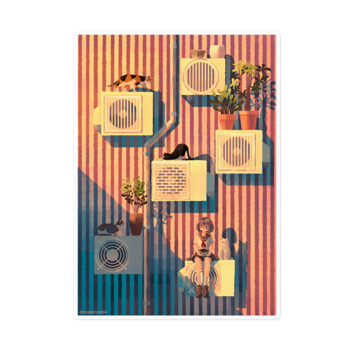 ステッカー - 160 x 160 (mm)ホワイト
