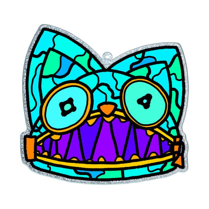 ラメアクリルキーホルダー - 100 × 100mm