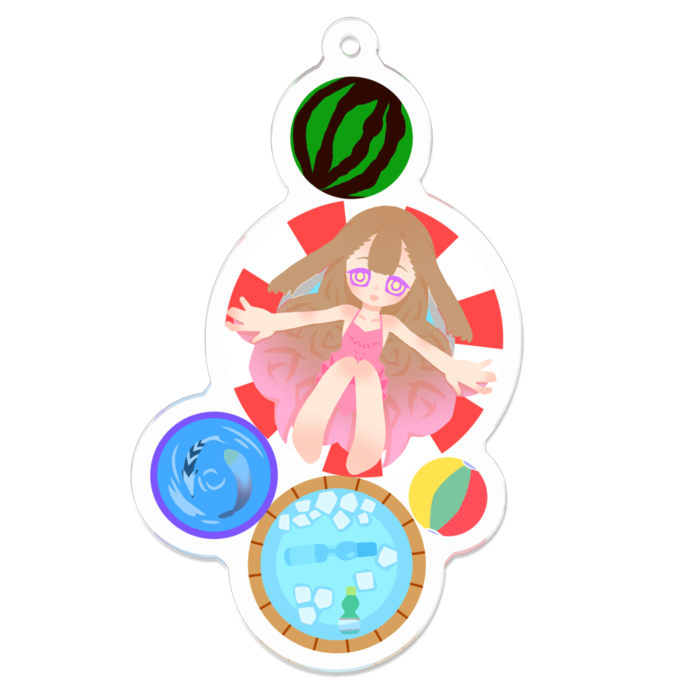アクリルキーホルダー - 70 x 70 (mm)