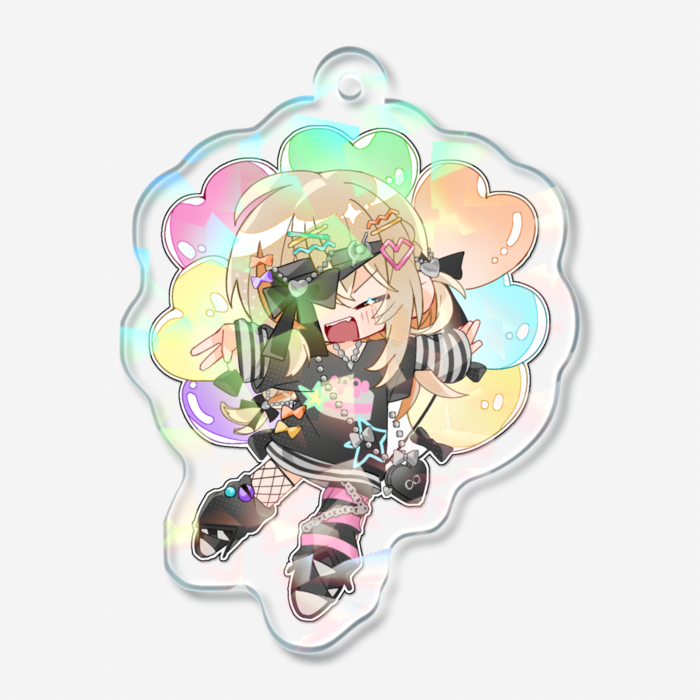 ホログラムアクリルキーホルダー(クリスタル柄)