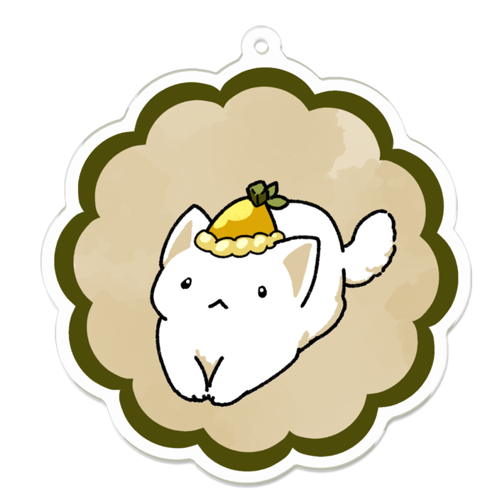 レモンケーキハット アクリルキーホルダー - 70 x 70 (mm)(1)