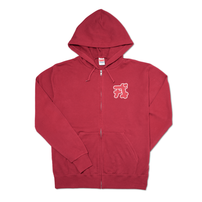 ジップパーカー - L - バーガンディ ☆人気☆