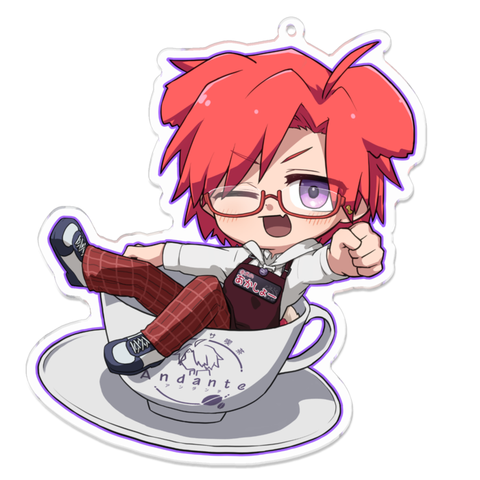 アクリルキーホルダー - 100 x 100 (mm)あかしょー