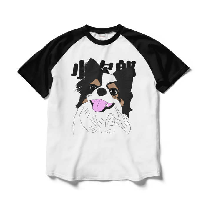 ラグランTシャツ - L - ホワイト×ブラック
