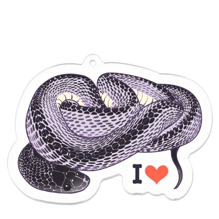 クロスサンカクヘビ🐍アクキー(7cm)