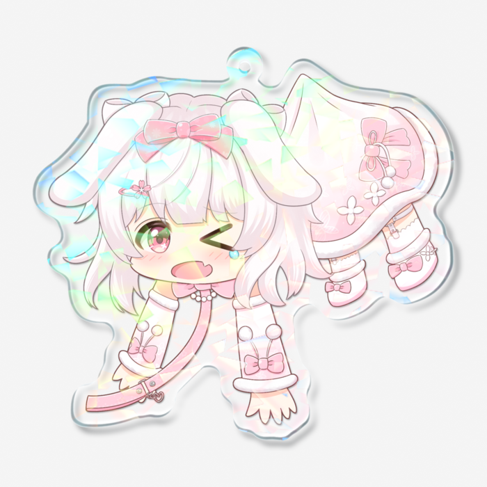 ももちゃんホログラムアクリルキーホルダー - 70 × 70mm