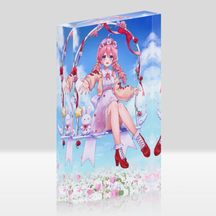 アクリルブロック - 100x148mm(ホワイト)