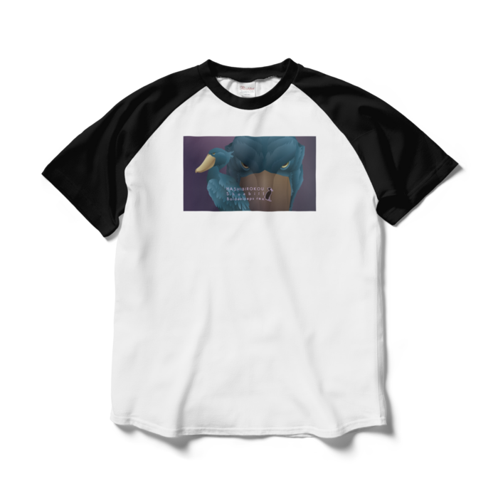 ラグランTシャツ - L - ホワイト×ブラック