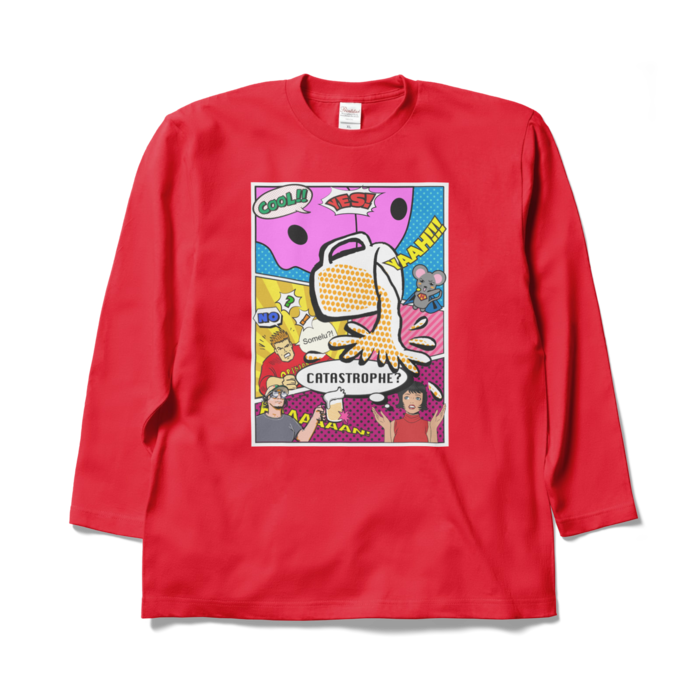 ロングスリーブTシャツ - XL - レッド
