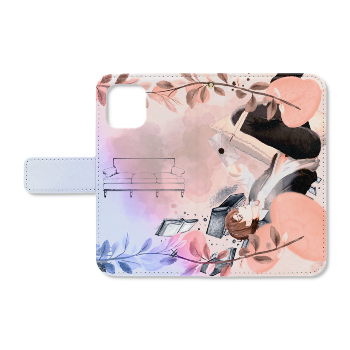 手帳型iPhoneケース - iPhone12 mini - ストラップ穴 あり