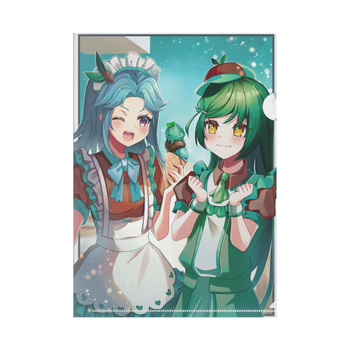 クリアファイル 【チョコミント＆ゼリー】