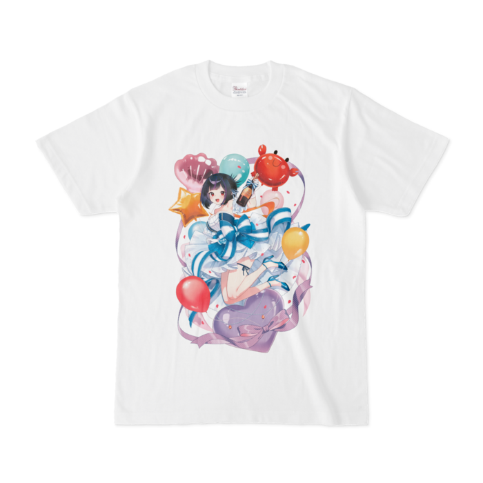 前面にうに子ドーン Tシャツ - S - 白