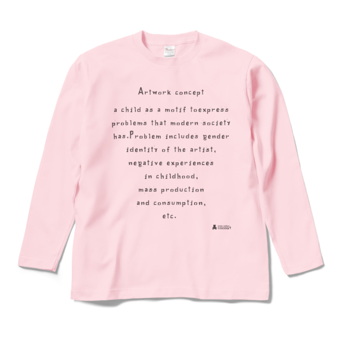 ロングスリーブTシャツ - M - ライトピンク