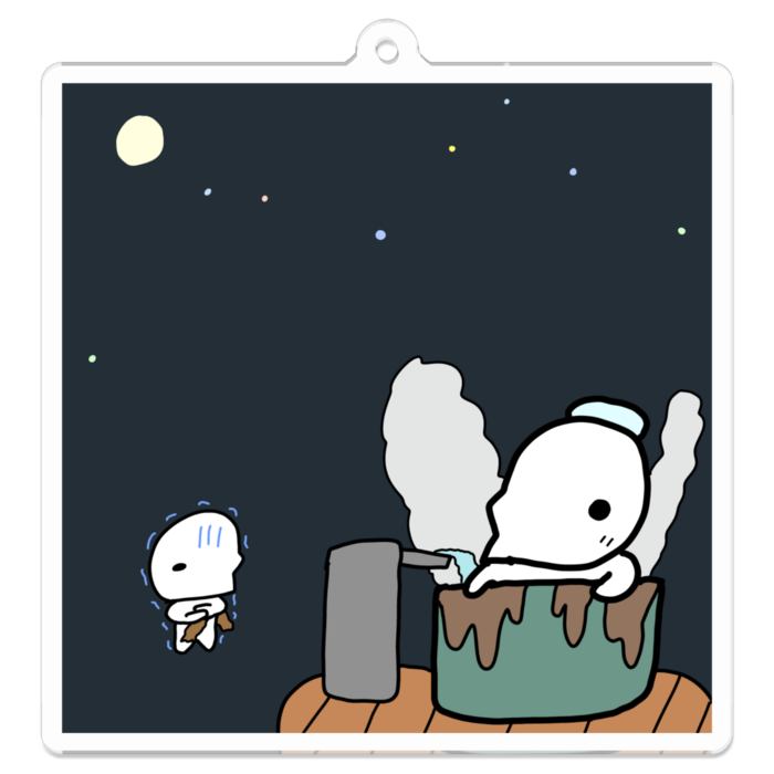 アクリルキーホルダー - 70 x 70 (mm) - ぼくも入れて〜((((；ﾟДﾟ)))))))