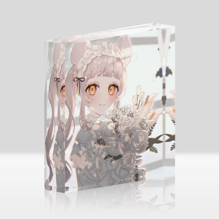 アクリルブロック - 100x100mm(ホワイト)
