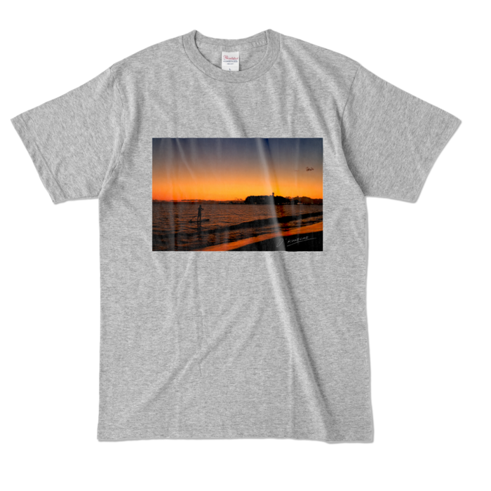 カラーTシャツ - L - 杢グレー (濃色)