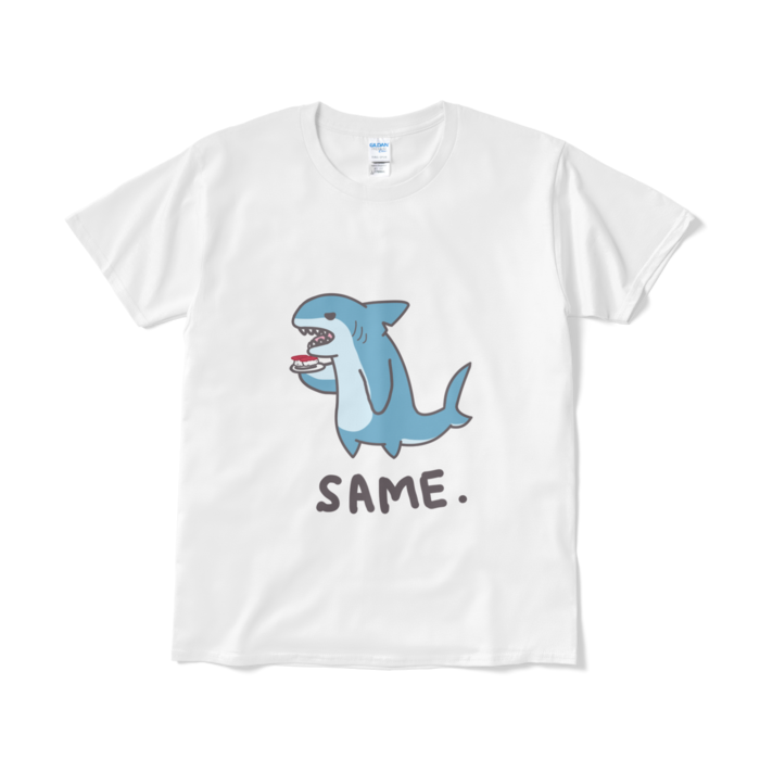 マグロのおすしサメTシャツ（短納期） - L - ホワイト