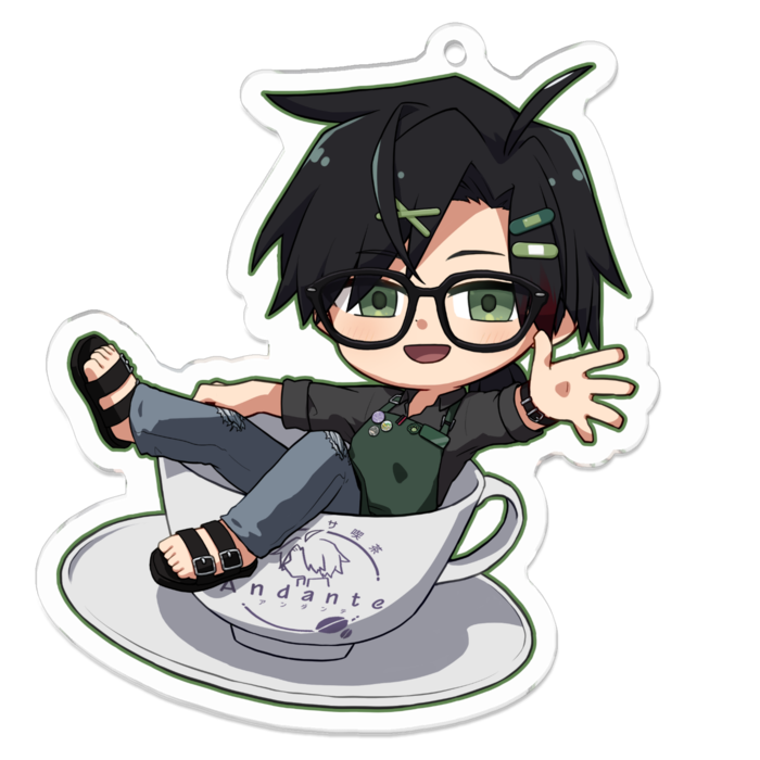 アクリルキーホルダー - 70 x 70 (mm)みなみ