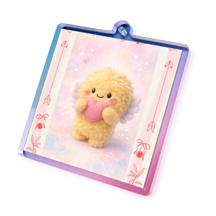 オーロラアクリルキーホルダー - 50 × 50mm