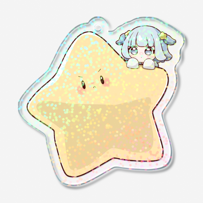 ホログラムアクリルキーホルダー - 50 × 50mm