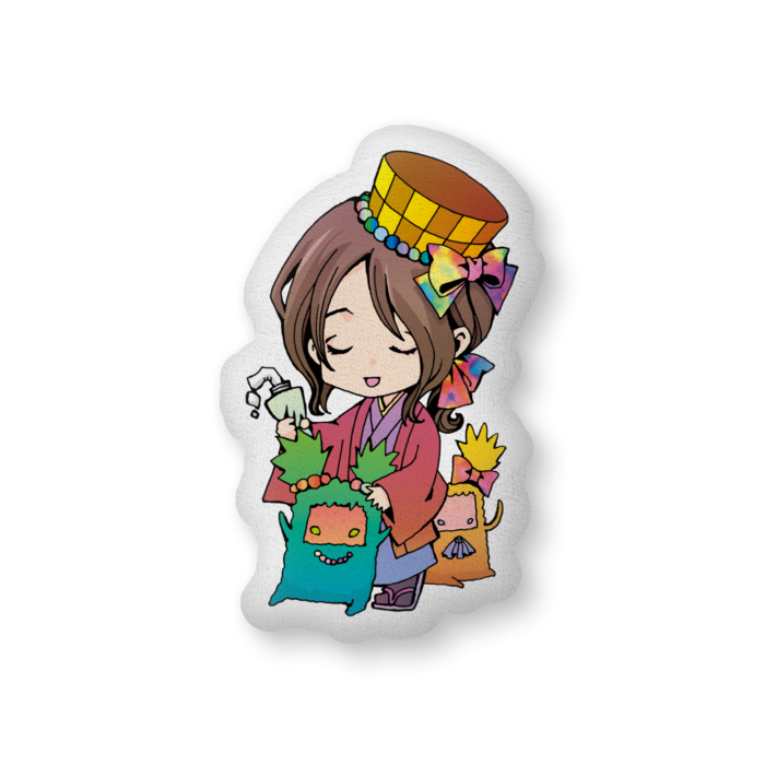 【仕立て屋】頭のモノ屋ふかふかクッション - 中（H56×W36cm） - 片面