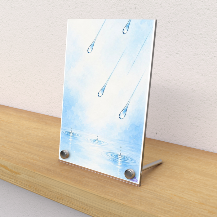 ミニマムアート「雨のしずく」アクリルフォトパネル - 縦100 × 148mm(1)