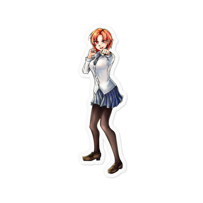 結朱(ゆみ)ステッカー - 100 x 100 (mm)