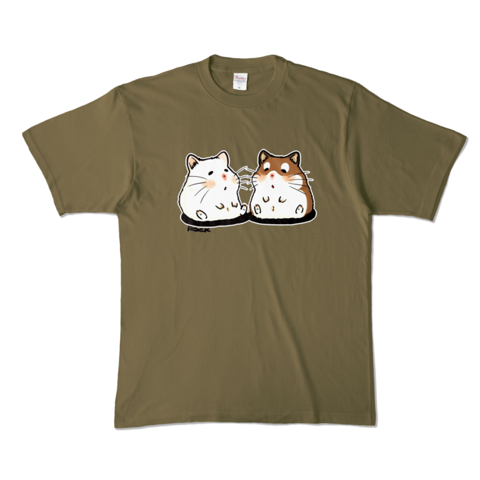 カラーTシャツ - XL - オリーブ (濃色)