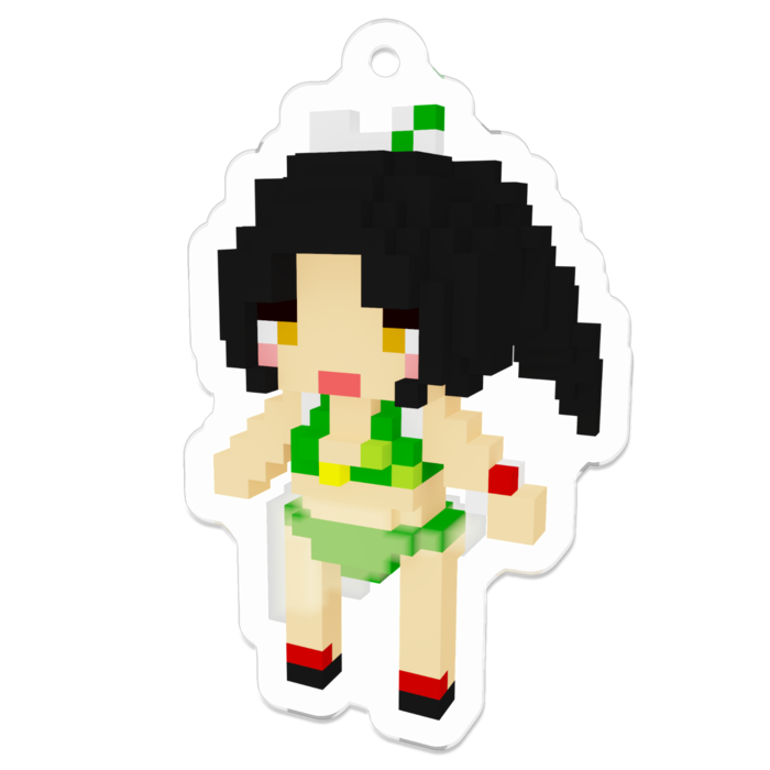 アクリルキーホルダー（コーティング）のこ水着