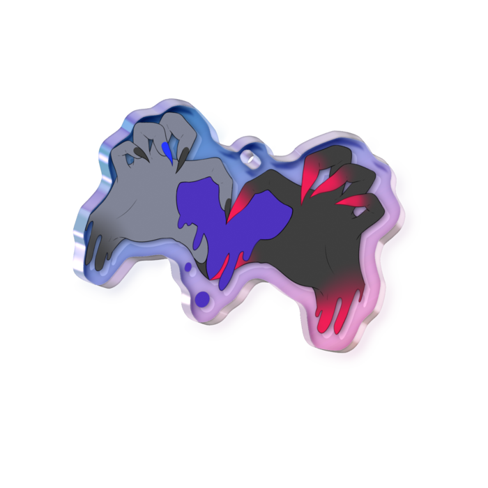 オーロラアクリルキーホルダー - 50 × 50mm