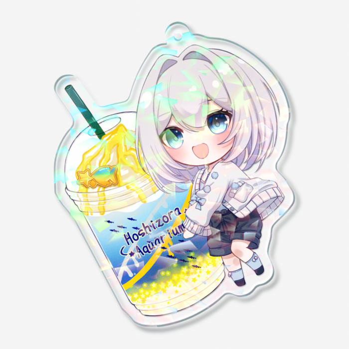 ホログラムアクリルキーホルダー - 70 × 70mm