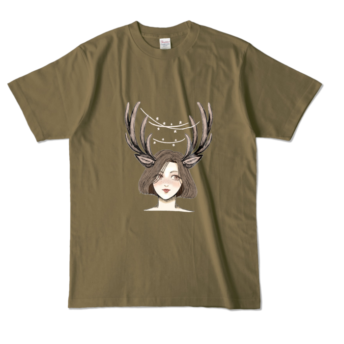 カラーTシャツ - L - オリーブ (濃色)