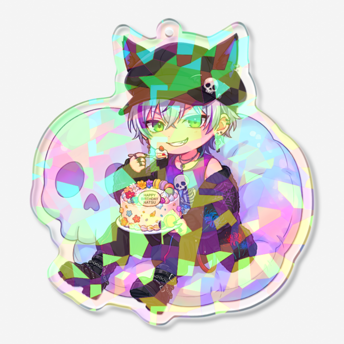 ホログラムアクリルキーホルダー - 70 × 70mm