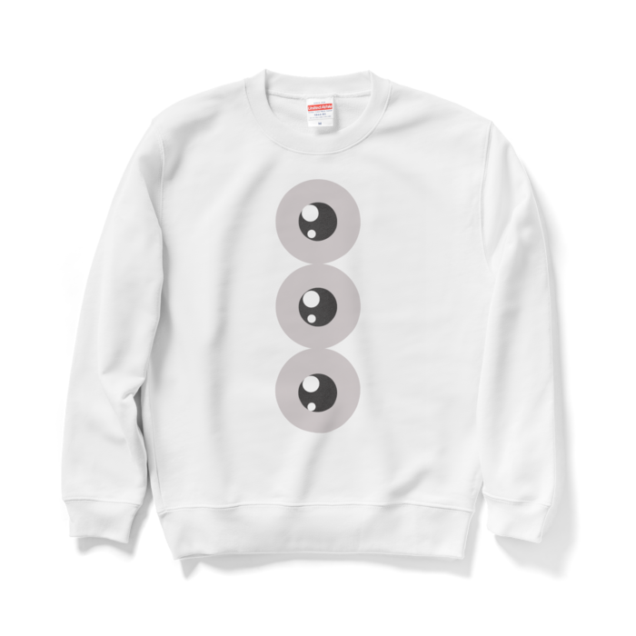 めだま三兄弟スウェット - M - ホワイト
