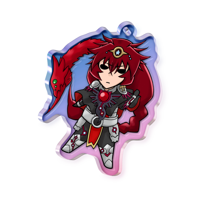 オーロラアクリルキーホルダー - 50 × 50mm