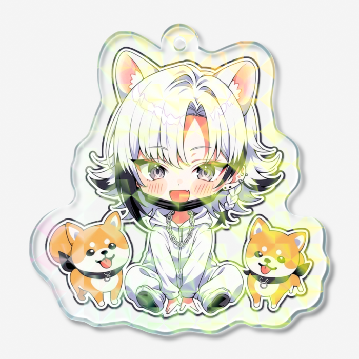 ホログラムアクリルキーホルダー - 50 × 50mm