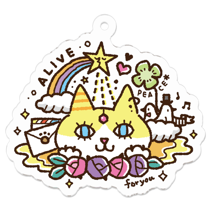 アクリルキーホルダー - 50 x 50 (mm)