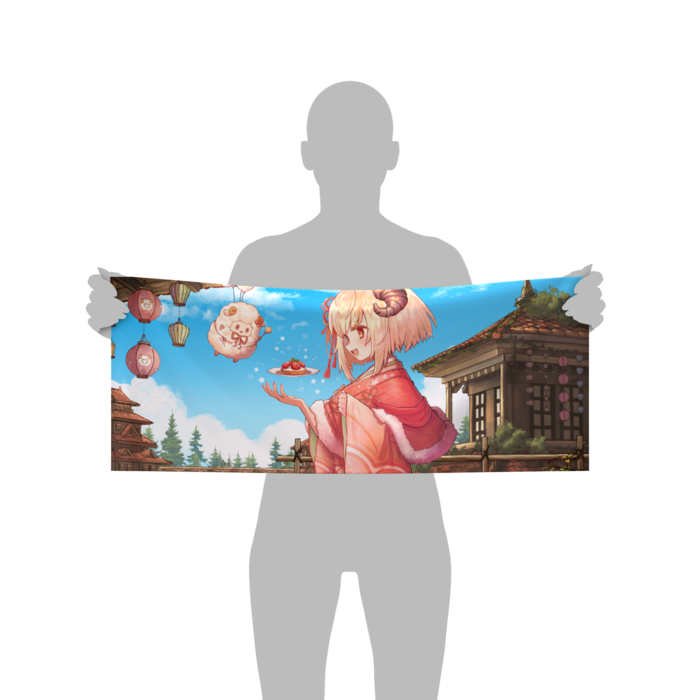 ひつじ(朝)フェイスタオル