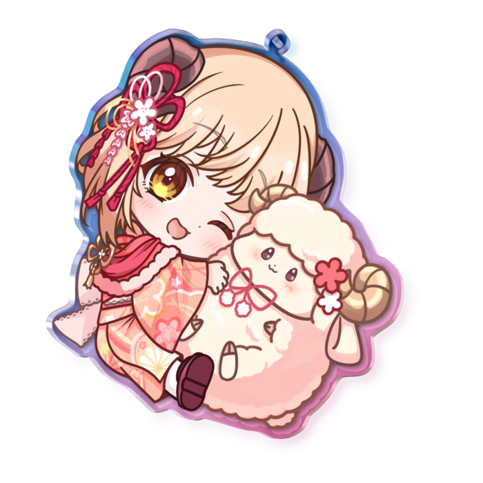 ひつじとけだま - 100 × 100mm