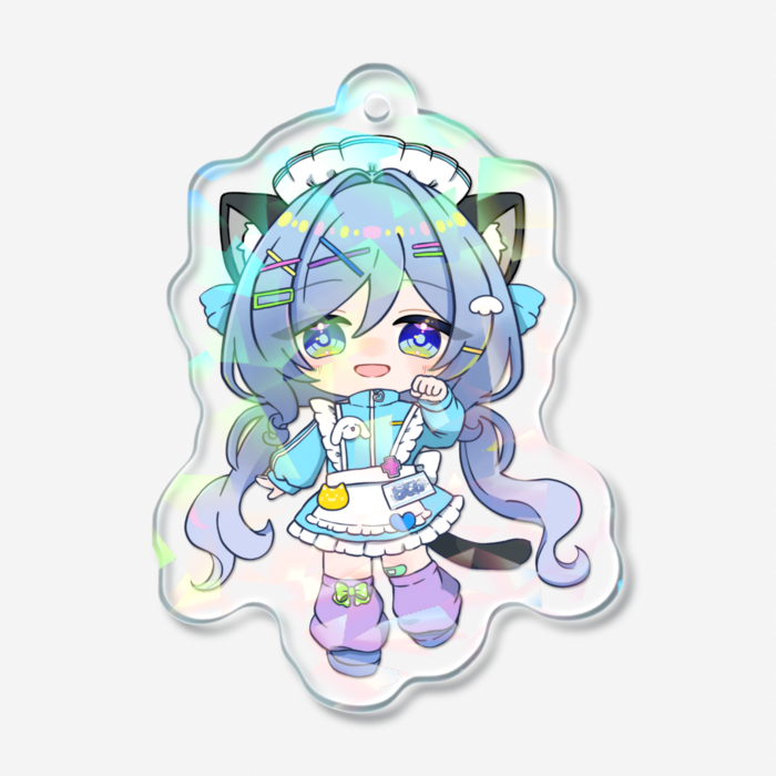 ホログラムアクリルキーホルダー - 50 × 50mm