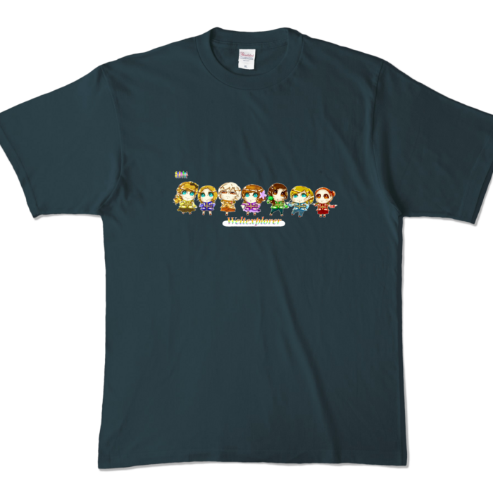 Coloured T-Shirt -XL- (Denim)