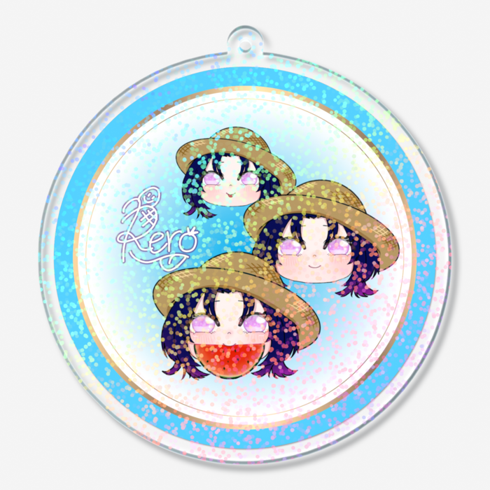 ホログラムアクリルキーホルダー - 70 × 70mm