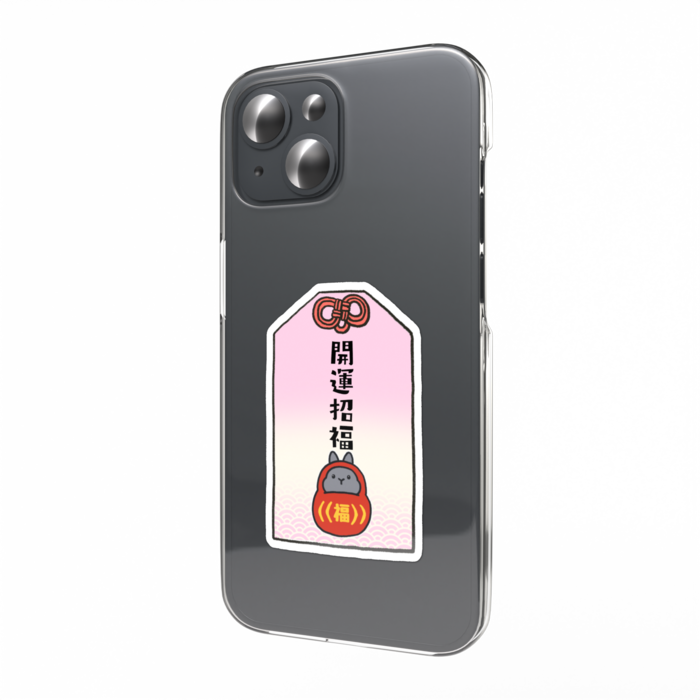 うさぎお守りスマホステッカー  (だるま)