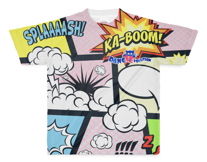 アメコミ風Ｔシャツ  ピンク - M - 両面印刷
