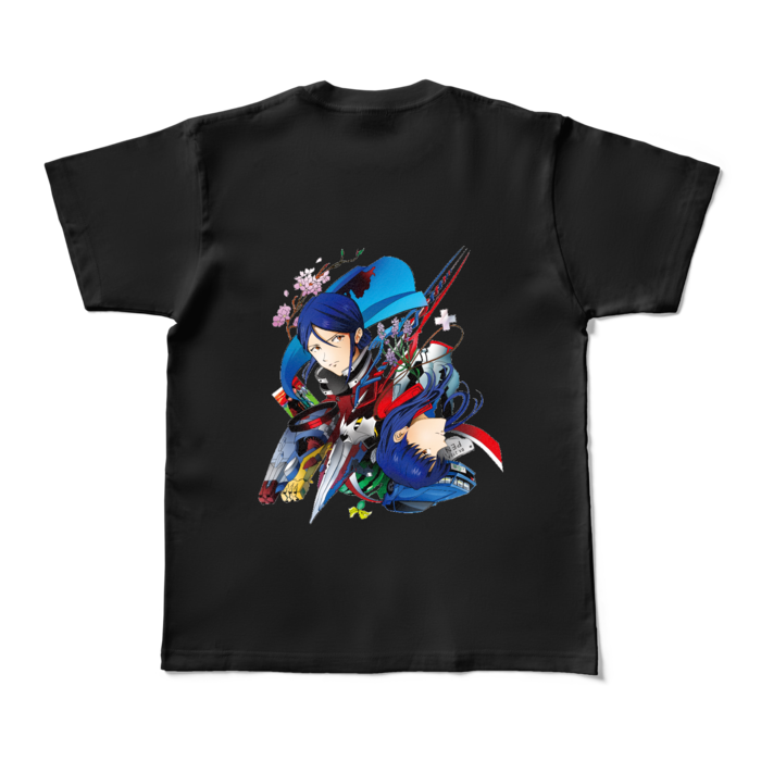 カラーTシャツ - M - ブラック (濃色)正面ワンポイントなし背面のみ