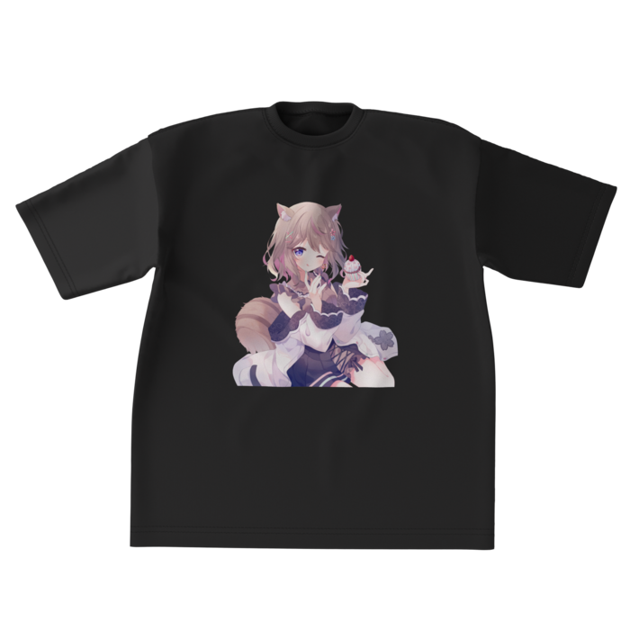 ビッグシルエットTシャツ - XL - 正面ブラック