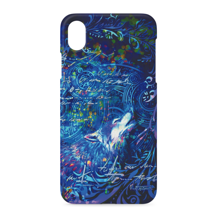 多機種対応 Iphoneスマホハードケース 側面あり 導きの遠吠え あにまもこart Booth