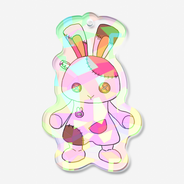 ホログラムアクリルキーホルダー - 50 × 50mm